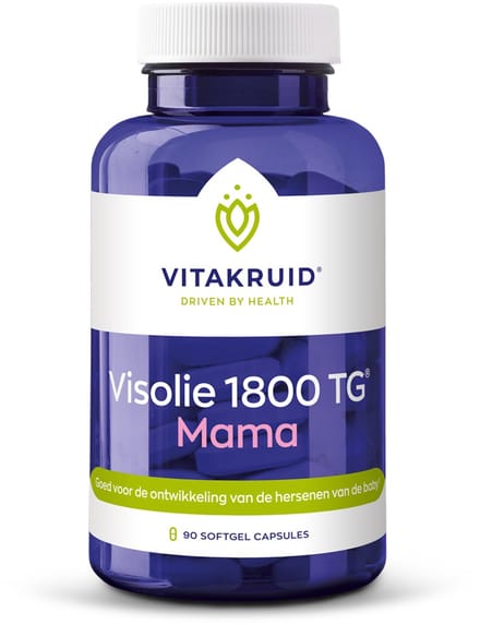 Vitakruid Visolie 1800 TG mama triglyceriden met D3 90 Softgels