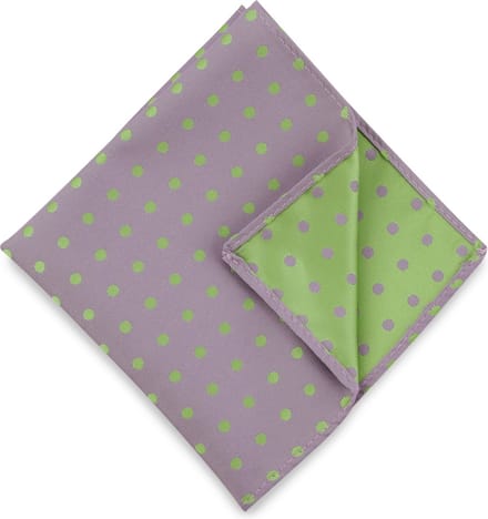 We Love Ties - Pochets - Pochet Satin Dot - grijs / groen