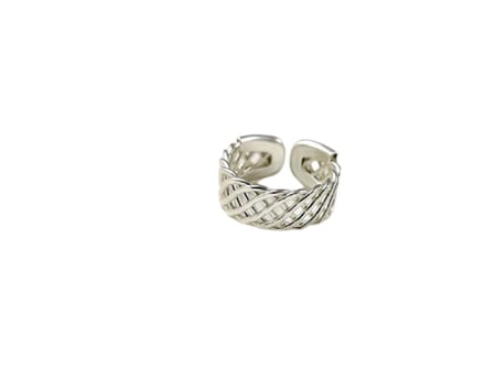 Jobo By JET - Dames Ring - Zilverkleurig - Grove ring - Verstelbaar