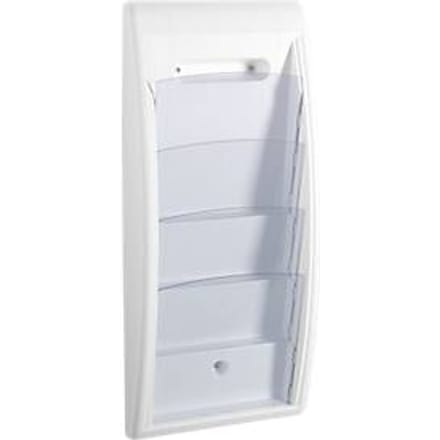 Wandfolderhouder Quickfit, 4 vakken, A4, wit