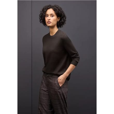 Street one - Dames pull - Maat S - Vrouwen - 17103 darkest b - Viscose