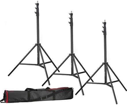 BRESSER 3x BR-TP280 PRO-1 statief - 280 cm - Incl. Transporttas met schouderriem