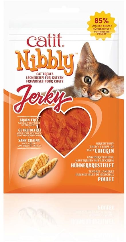 Cat It CA Nibbly Jerky zachte kattensnacks Kip