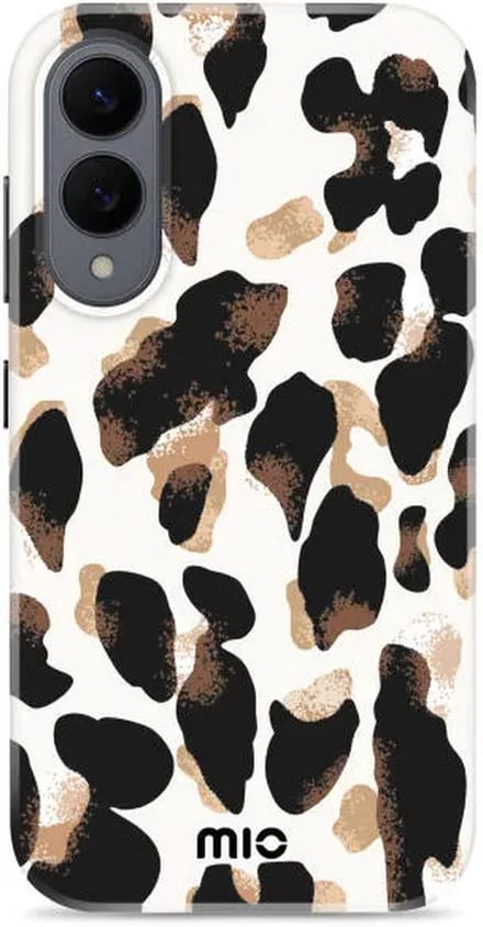 MIO by Mobilize Hoesje | Geschikt voor Samsung Galaxy S25 Edge | Compatibel met MagSafe | Hard Shell Back Cover | Leopard
