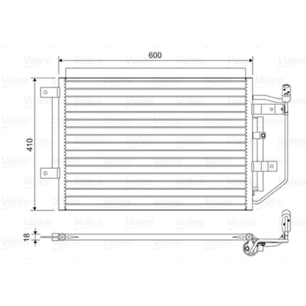 Condensator, airconditioning VALEO 822556