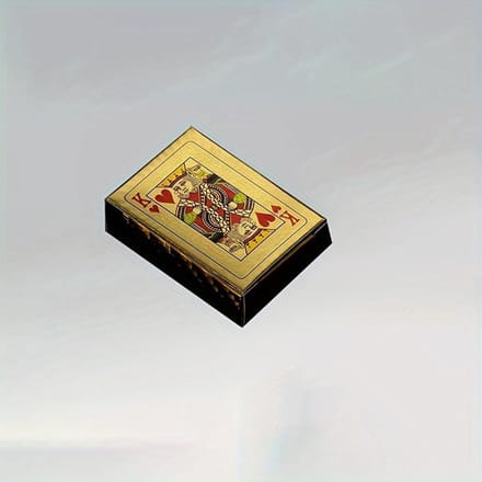 1 set speelkaarten, mini gouden speelkaarten, wasbare pvc-poker, partytafelspellenset 2pcs beige