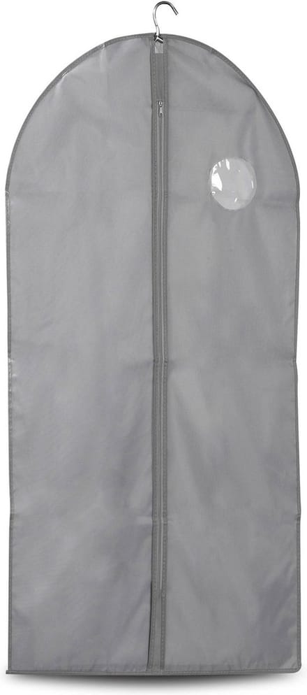 Blokker Kledinghoes - Kledingzak 150x60cm - Grijs - Met Rits