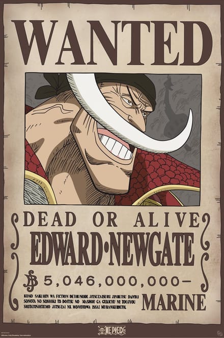 Poster One Piece - Wanted Whitebeard 61x91,5cm