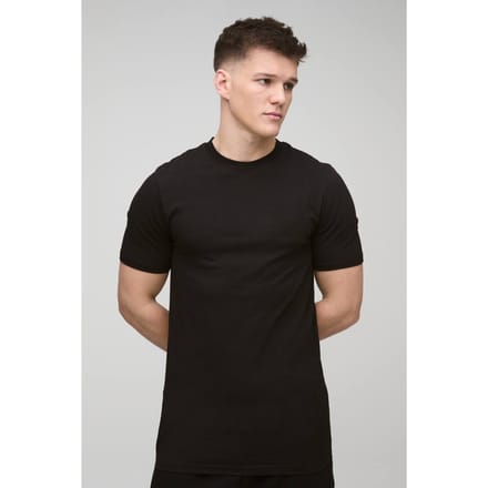 Tall Essential Muscle Fit T-Shirt | Black | Size Small