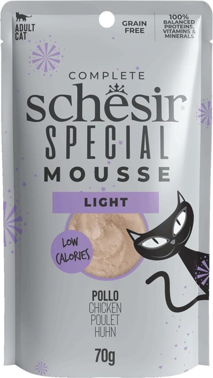 Schesir Special Cat Mousse Light Kip - 12 x 70 gr - Voordeelverpakking
