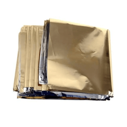 Reddingsdeken Isolatiedeken 160 x 210 cm Goud/Zilver incl. Handleiding