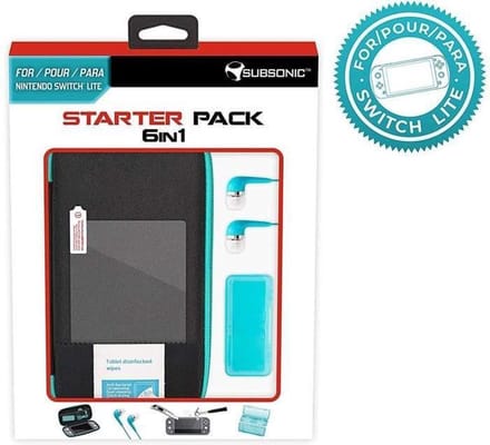 Subsonic 6-in-1 Accessoire Set voor Nintendo Switch Lite – Beschermhoes, Screenprotector, Oordopjes & Gamehouder