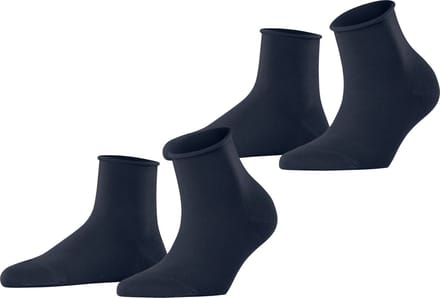 Esprit Basic Pure 2-Pack drukvrije rolrand katoen multipack sokken dames blauw - maat 35-38