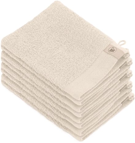 Walra Remade Washandjes 16x21 - set van 10 - Zware kwaliteit - Beige