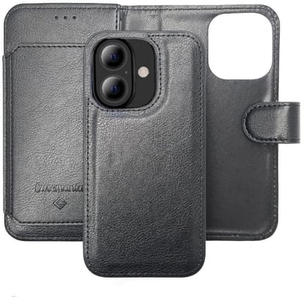 Cityhoesje - Bookcase 2-in-1 Hoesje met 6 Pasjes â“ iPhone 16 Plus - Zwart