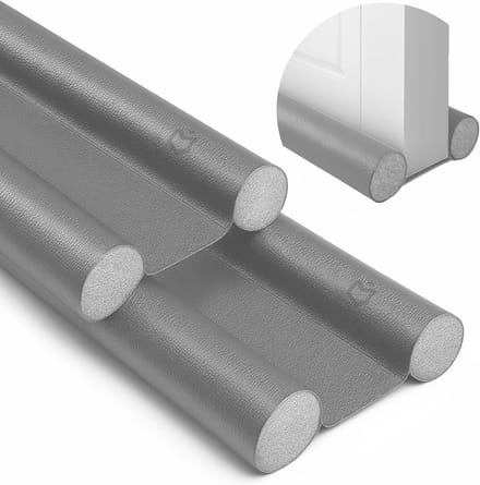 Tochtstrip Deuren - Afdichting Set - Energie Besparen - Dubbele Afdichting - 92 cm Lengte - Grijs