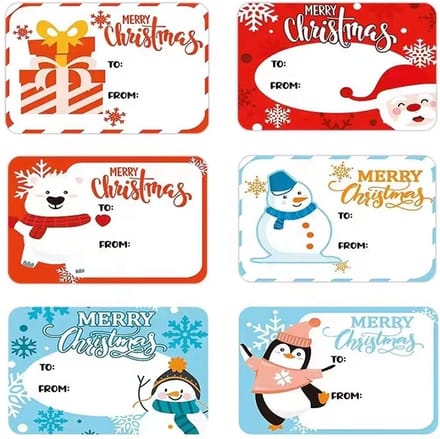 Without Lemon - Kerststickers 2023 - 250 stuks - Sticker size: 7.5x5cm - Kerst - Cadeau - Versiering - Verpakking