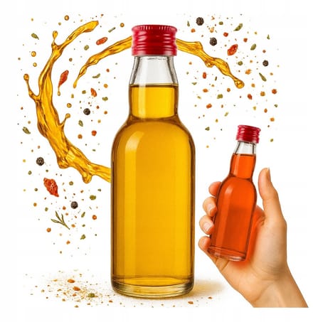 Bimberek MINI MONOPOL - Glazen Miniatuur Fles - 40ml - Elegante Vorm - Transparant