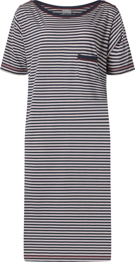 Lunatex - dames nachthemd 224150 met boothals - navy - maat XXL