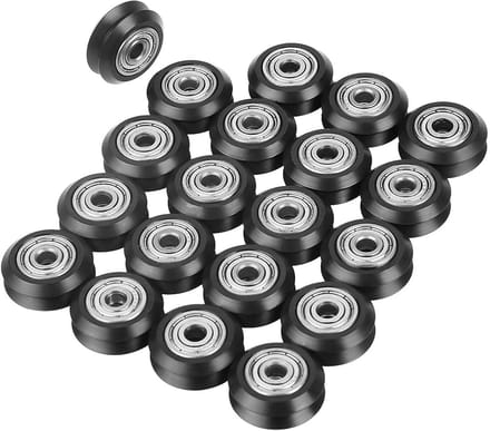 20 Stuks V-Groef Wielen met 5mm Boring voor CNC en 3D Printers