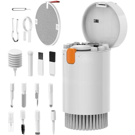 20-in-1 multifunctionele elektronica-reinigingsset met opbergdoos voor wit