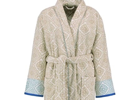 PiP Studio Badjas Jacquard Check - Maat XS - Khaki