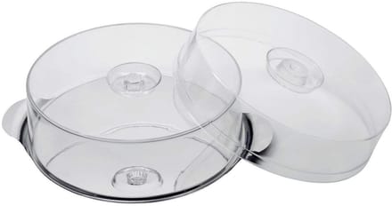 APS Taartbord/taartplateau met 2 deksels, Ø 30 cm, hoogte deksels 7 + 11 cm