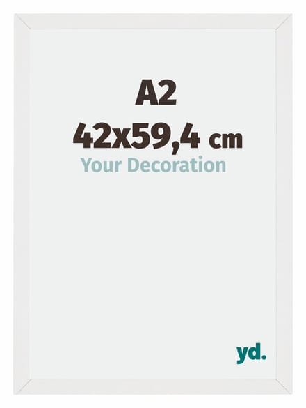 Your Decoration - Fotolijst A2 42x59,4 cm - MDF - Wit Hoogglans - Mura