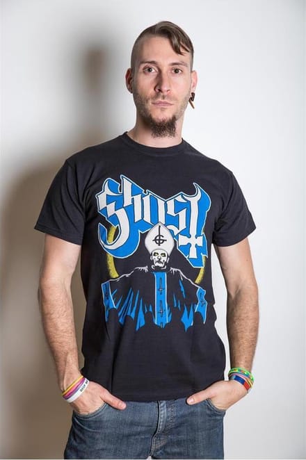 Ghost - Papa & Band Heren T-shirt - M - Zwart