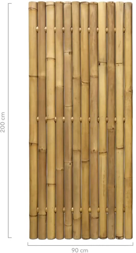 Masters of Bamboo® Bamboe Schutting Giant - 90 x 200 cm - Naturel - Tuinscherm / Bamboe scherm