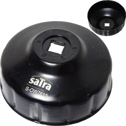 universele olie filterkap 76 mm x 12 hoeken - oliefilterdop - oliefiltersleutel - satra