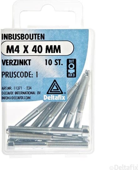 Deltafix inbusbouten M4 x 40 mm - verzinkt