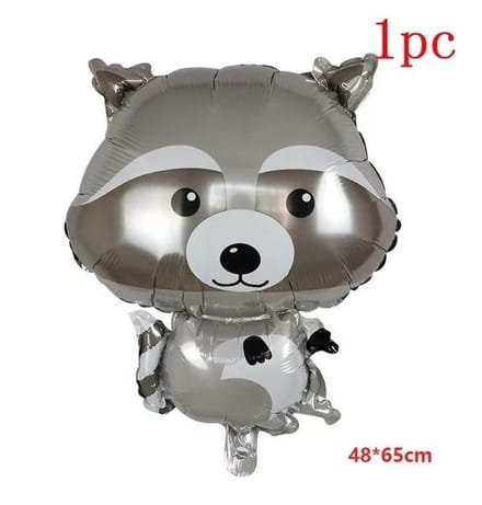 Ballon wasbeer, 48x65 cm Folieballon racoon