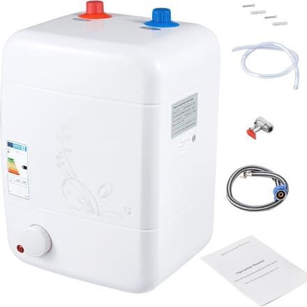 Kleine ondertafel boiler 8 liter - 1500W temperatuur instelbaar