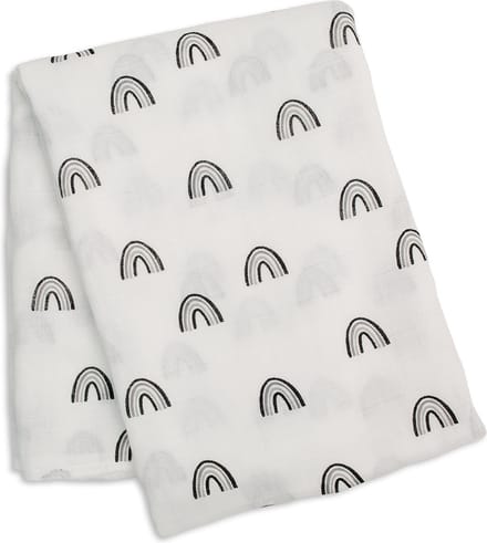 Lulujo - hydrofiele doek - swaddle - bamboo - 120x120 cm - Black Rainbow
