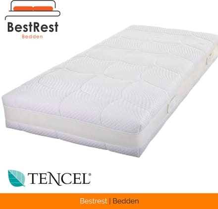 Tencel Pocketveer matras Nasa Visco Traagschuim 2000 – 25cm dik - 100x200cm