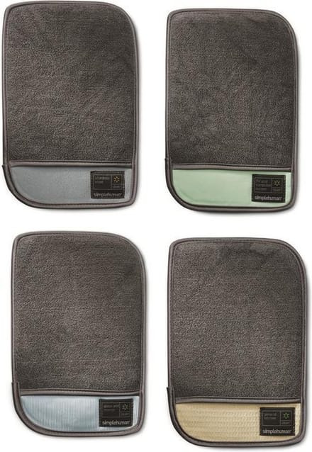 Schoonmaak Handschoen, Herbruikbaar, Set met 4 Stuks, Microvezel, Grijs - Simplehuman