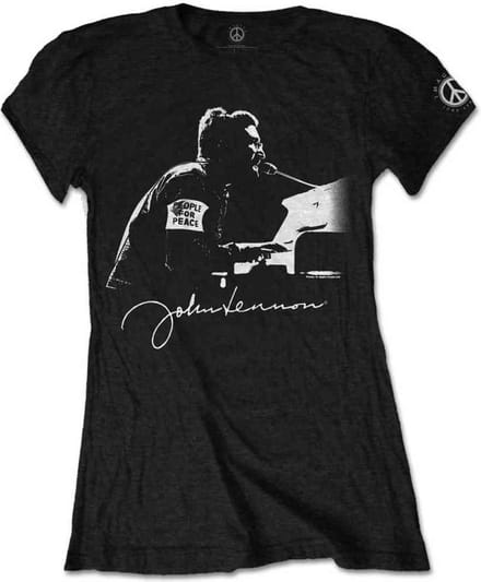 John Lennon - People For Peace Dames T-shirt - 3XL - Zwart