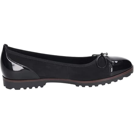 Dames ballerina's in marineblauw leer Gabor