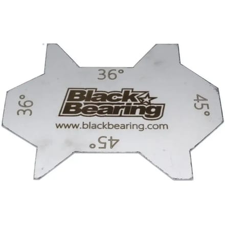 Hulpmiddel voor het meten van de hoek van de helmlagers Black Bearing