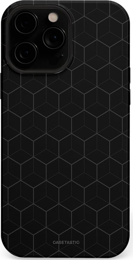 Casetastic hoesje geschikt voor Apple iPhone 13 Pro Max - MagSafe - Dubbellaagse bescherming - Hexago - Fashion Case - Zwart