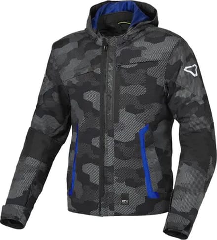 Macna Riggor Textile Waterproof Jas Zwart Blauw - Jas