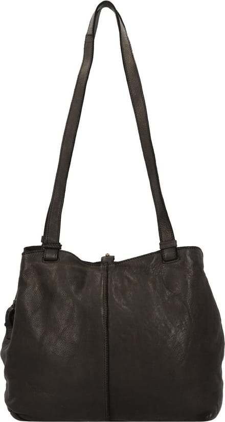 HAROLD'S Leren schoudertas Submarine Shopper Twin Black zwart