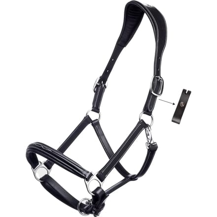 Anatomisch paardenhalster met dubbele lederen sluiting Equiline