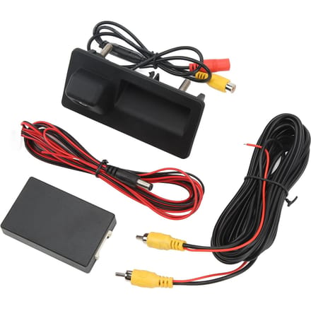 Poignée de Coffre Caméra de Recul Vue Arrière Vision Nocturne Angle de Vue Large IP67 Étanche pour A4 8K A5 S5 8T Q5 Q3 A6L A8L RS6 black