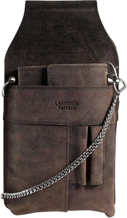 Leonardo Verrelli Leonardo Verrelli unisex portemonnee Echtleren kelnersportemonnee,