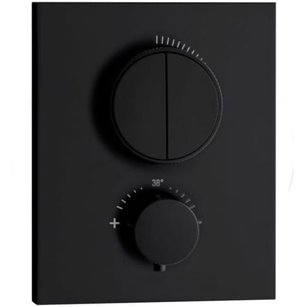 Herzbach DEEP BLACK concealed thermostat PUSH square 23.803050.2.12