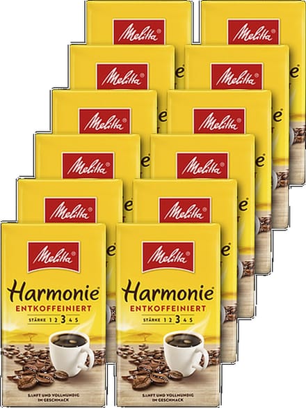 Melitta Harmonie entkoffeiniert (cafeÃ¯nevrij) Gemalen - 12x500Gr