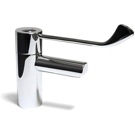 Pressalit Care single-lever faucet with long operating handle RT623
