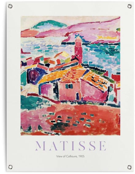 Tuinposter Matisse - Les toits de Collioure - 80 x 60 - Canvas - REINDERS